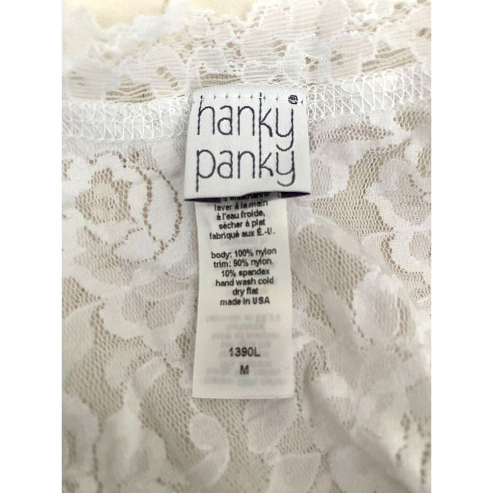 Hanky Panky Signature Lace Camisole White Scoop Neck Tank Top M Coquette NWT - Picture 7 of 8